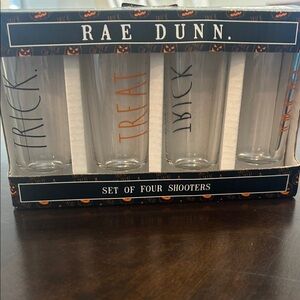 Rae Dunn Halloween Shooter Glass Set - Black and Orange